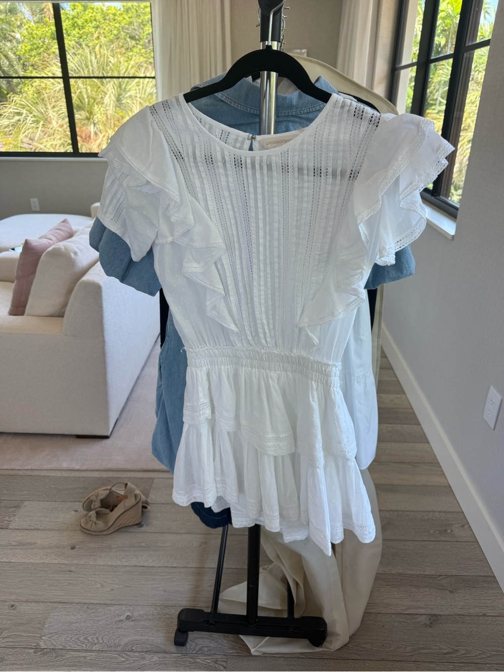 LoveShackFancy Natasha Dress White